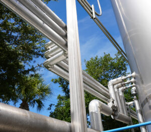 Photo of Florida Avenue brewing companies piping and facility.