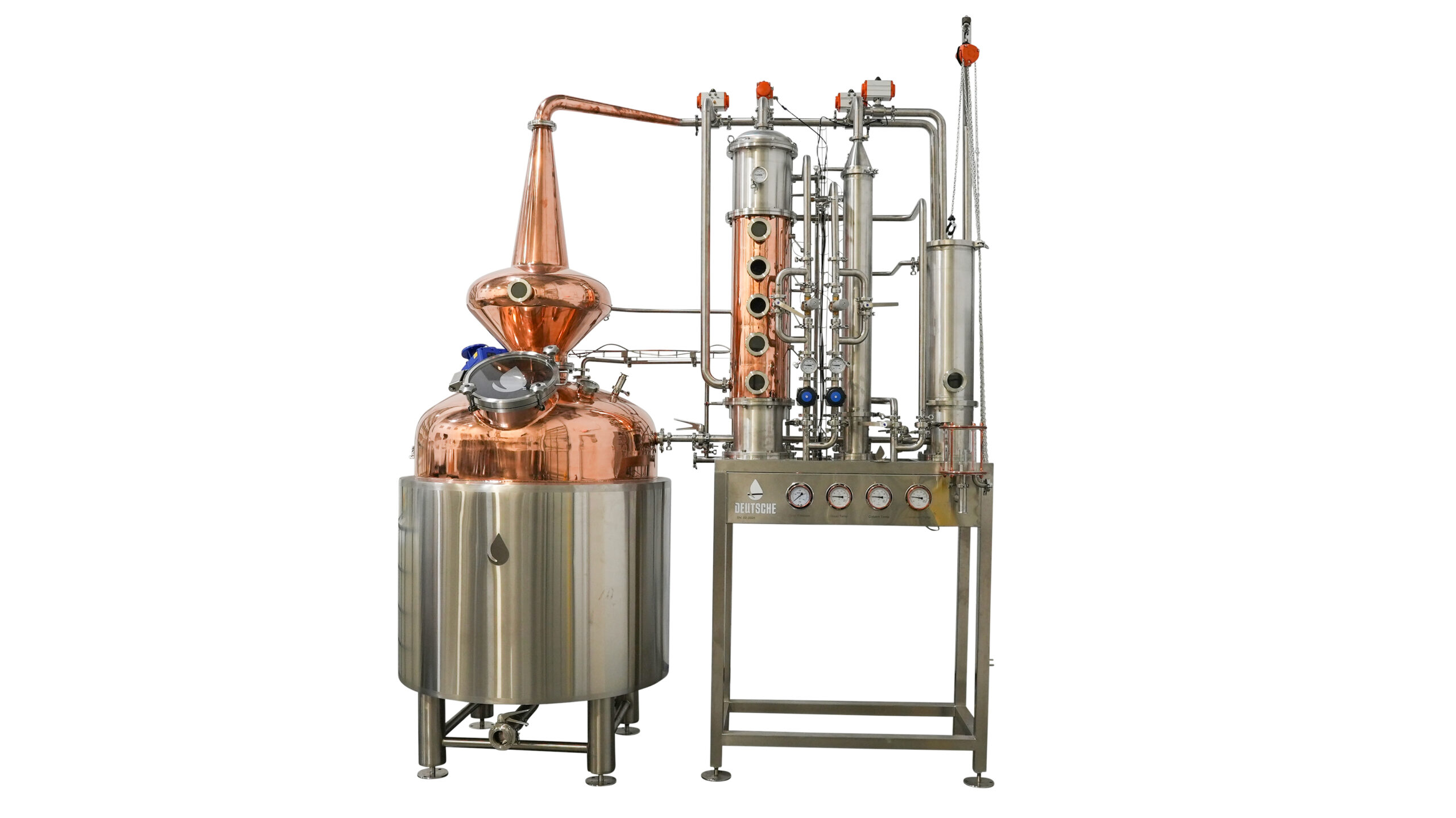 hybrid pot still used for distilling spirits