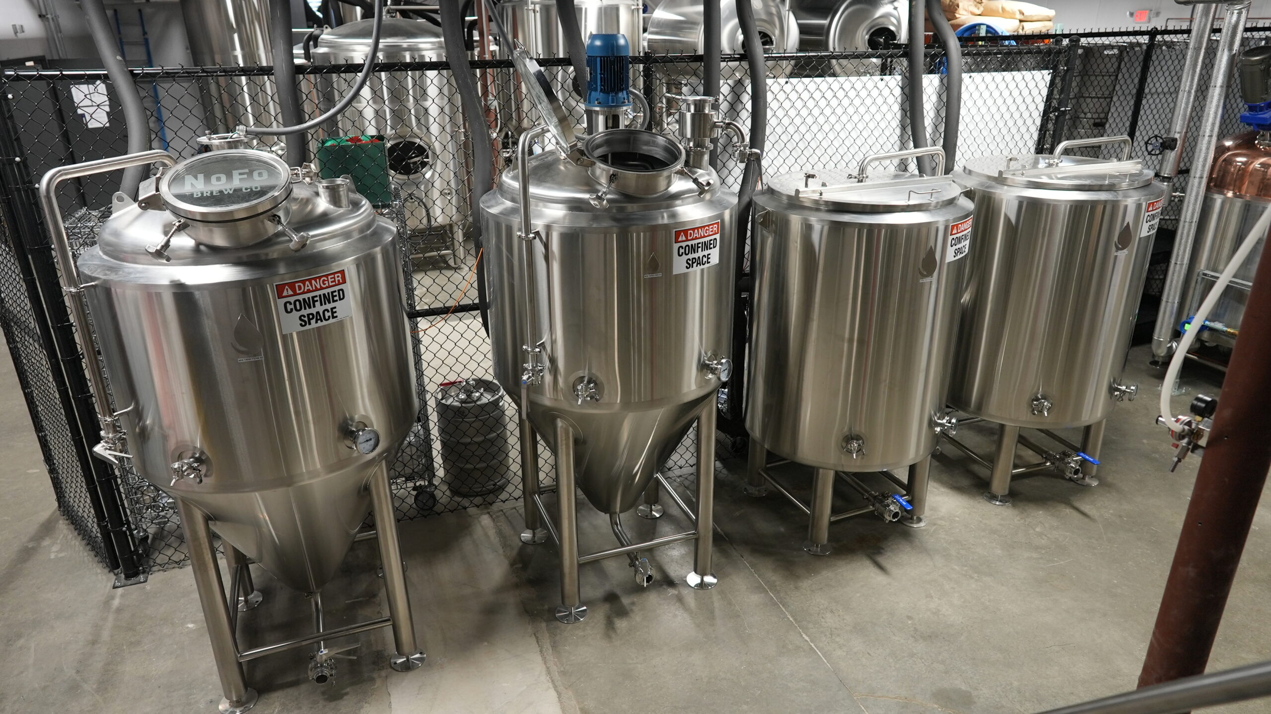 Mix tanks or Mixing vessels in a distillery and brewery used for the production of both beer, spirits, and RTD beverages